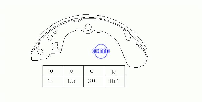 DAIHATSU APPLAUSE CHARADE SUBARU JUSTY SUZUKI BALENO LIANA SWIFT MAZDA CAROL Sapatas de freio de tambor FMSI: 1461-S630 OEM: 53210-50E10 FSB341 K0032 GS8549, OK-BS169